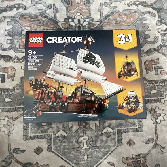 NISB LEGO Creator 3in1 31109 Pirate Ship 1260pc 4 Minifigures Shark Rebuild 9+ - Picture 7 of 13